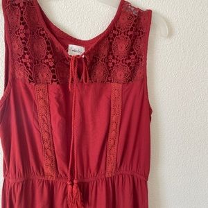 Burnt orange maxi dress